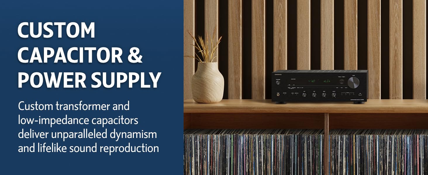 Onkyo TX-8470 Stereo receiver with built-in Wi-Fi®, Bluetooth®, Apple AirPlay® 2, and HDMI - Each