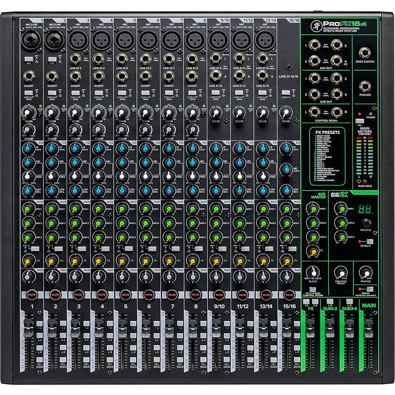 Mackie ProFX16v3 16-Channel Professional USB Mixer - Each