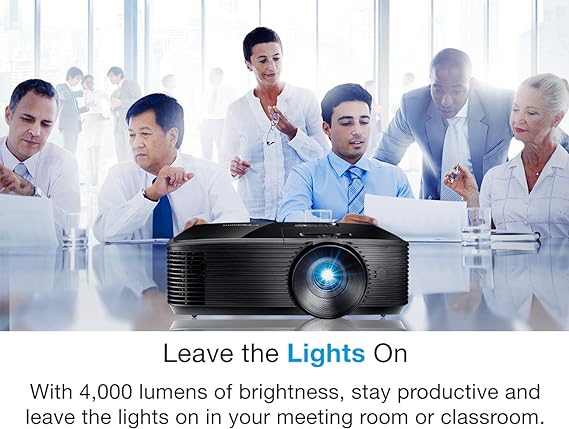 Optoma X400LVe XGA Professional Projector 4000 Lumens for Lights-on Viewing Presentations in Classrooms & Meeting Rooms  Speaker Built In