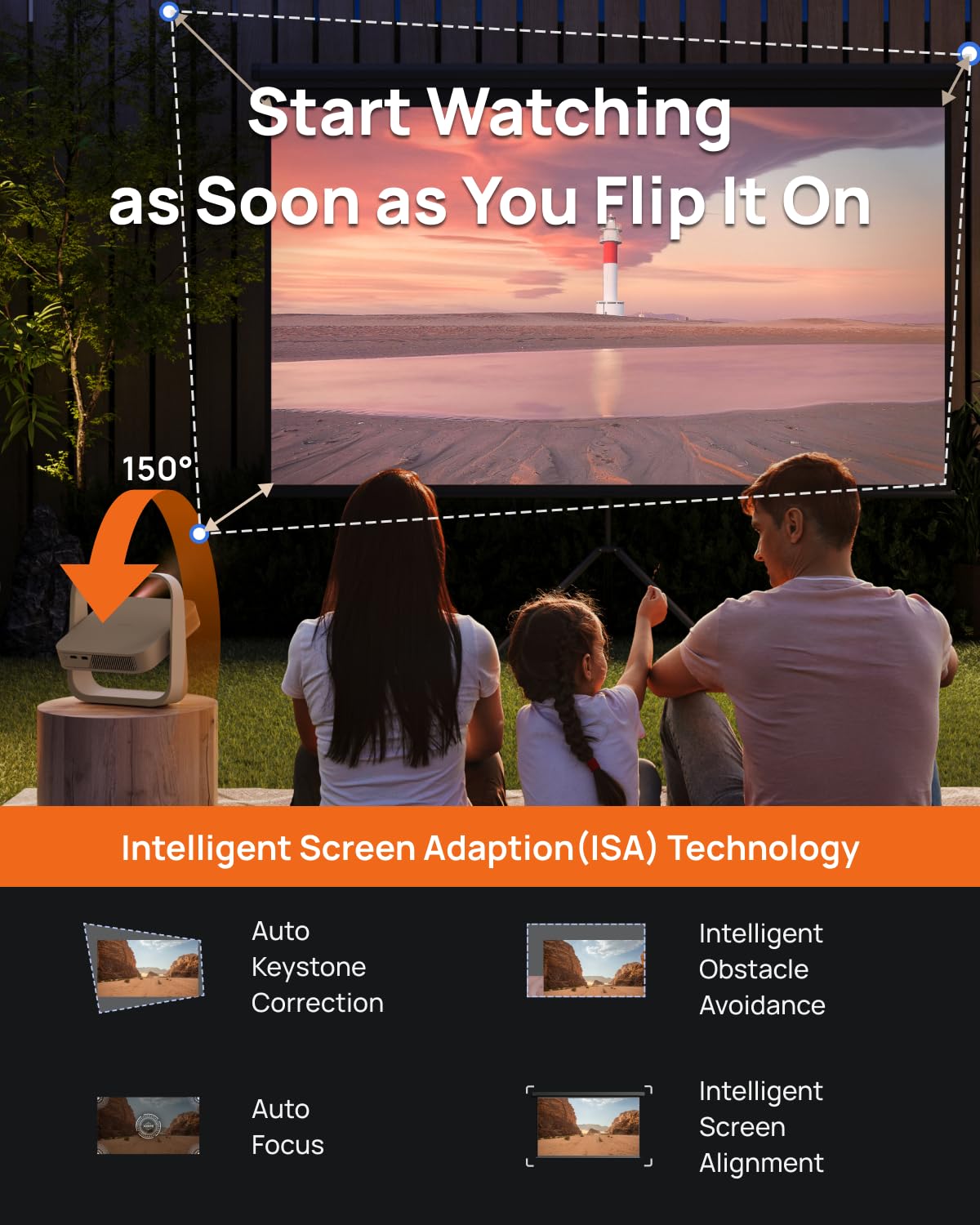 XGIMI Elfin Flip Portable DLP Projector, 1080P FHD Resolution, 400 ISO Lumens, Licensed Netflix - Audiomaxx India