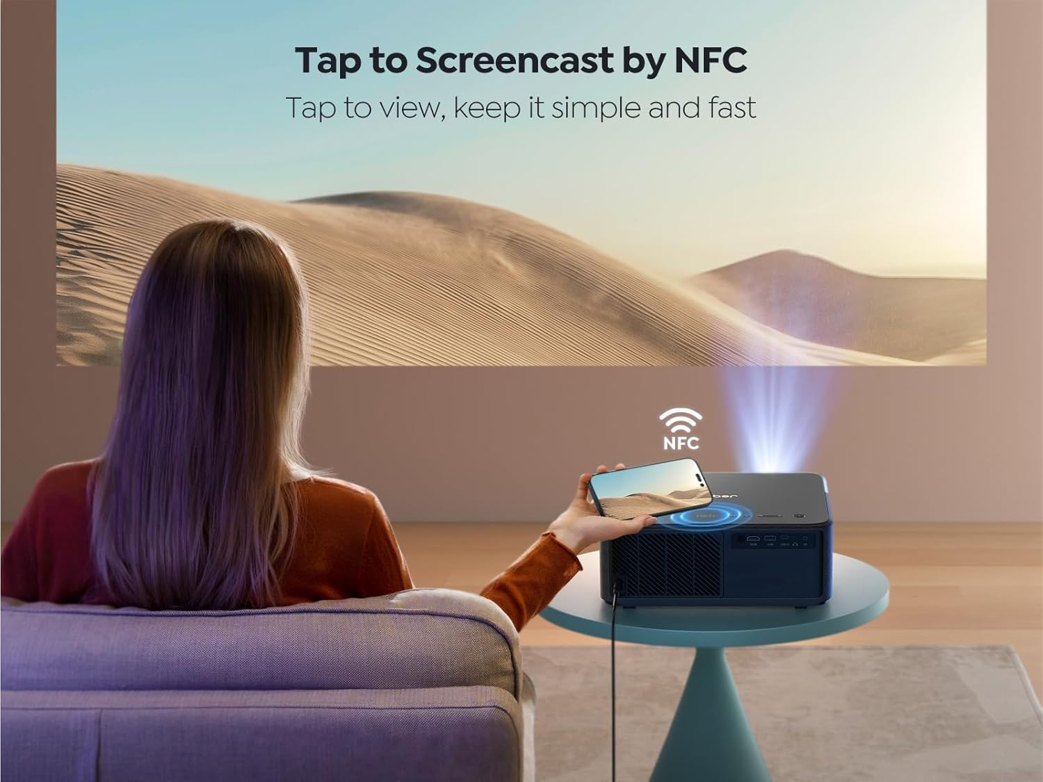 Yaber K2s 4K with Google TV,  WiFi 6 Bluetooth Projector, Native 1080P 4K Supported Outdoor Movie Projector with Netflix 7000+ Apps - Audiomaxx India
