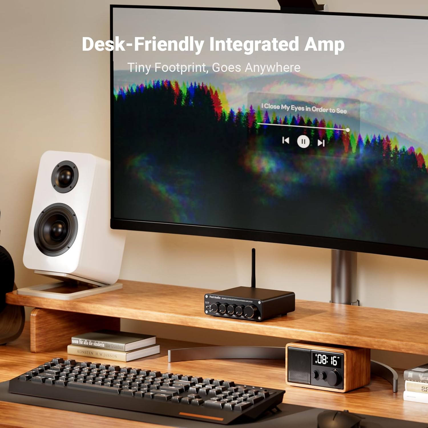 Fosi Audio BT30D Bluetooth 2.1 Channel Class-D Amplifier with Subwoofer Output, Wireless Streaming, and Compact High-Power Performance - Audiomaxx India