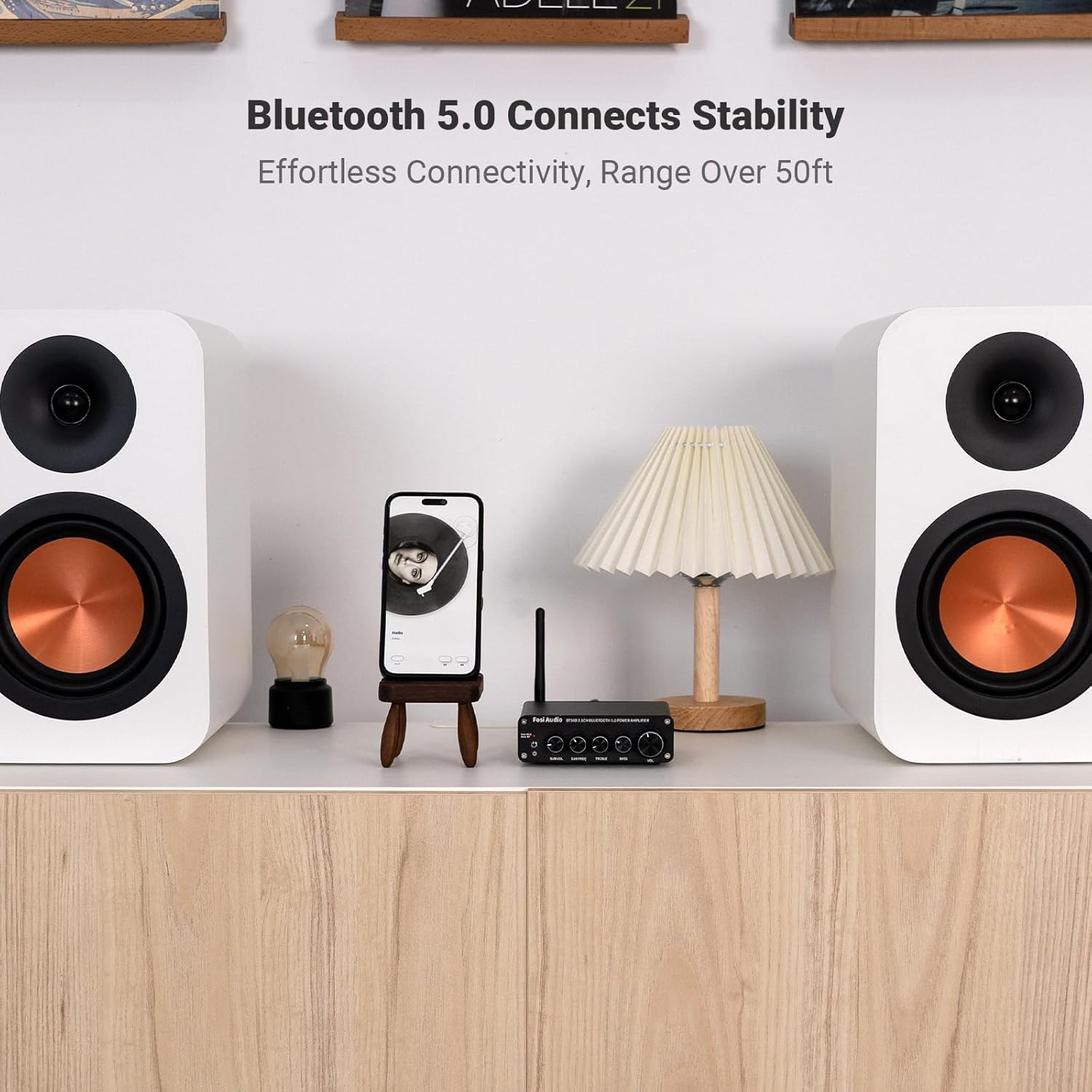 Fosi Audio BT30D Bluetooth 2.1 Channel Class-D Amplifier with Subwoofer Output, Wireless Streaming, and Compact High-Power Performance - Audiomaxx India