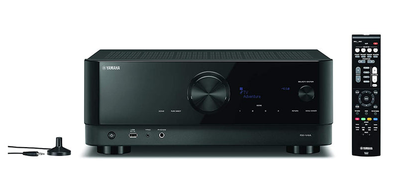 Yamaha RXV4A Audio-Video Receiver With  Definitive Technology ProCinema 1000 Satellite Sepakers Set  - Dolby 5.1 Home Theater Package # AM501044 - Audiomaxx India