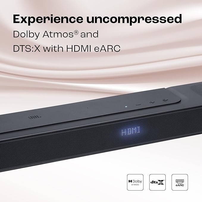 JBL Bar 1000 Pro 880W 11.1 (7.1.4) Channel Truly Wireless Soundbar with True Dolby Atmos®, 10”  Wireless Subwoofer - Set