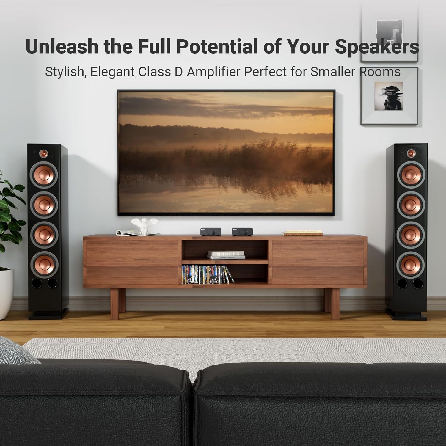Fosi Audio V3 Stereo Class-D Power Amplifier with TPA3255 Chip, 300W × 2 Output, Compact Hi-Fi Design, and Audiophile-Grade Performance - Audiomaxx India