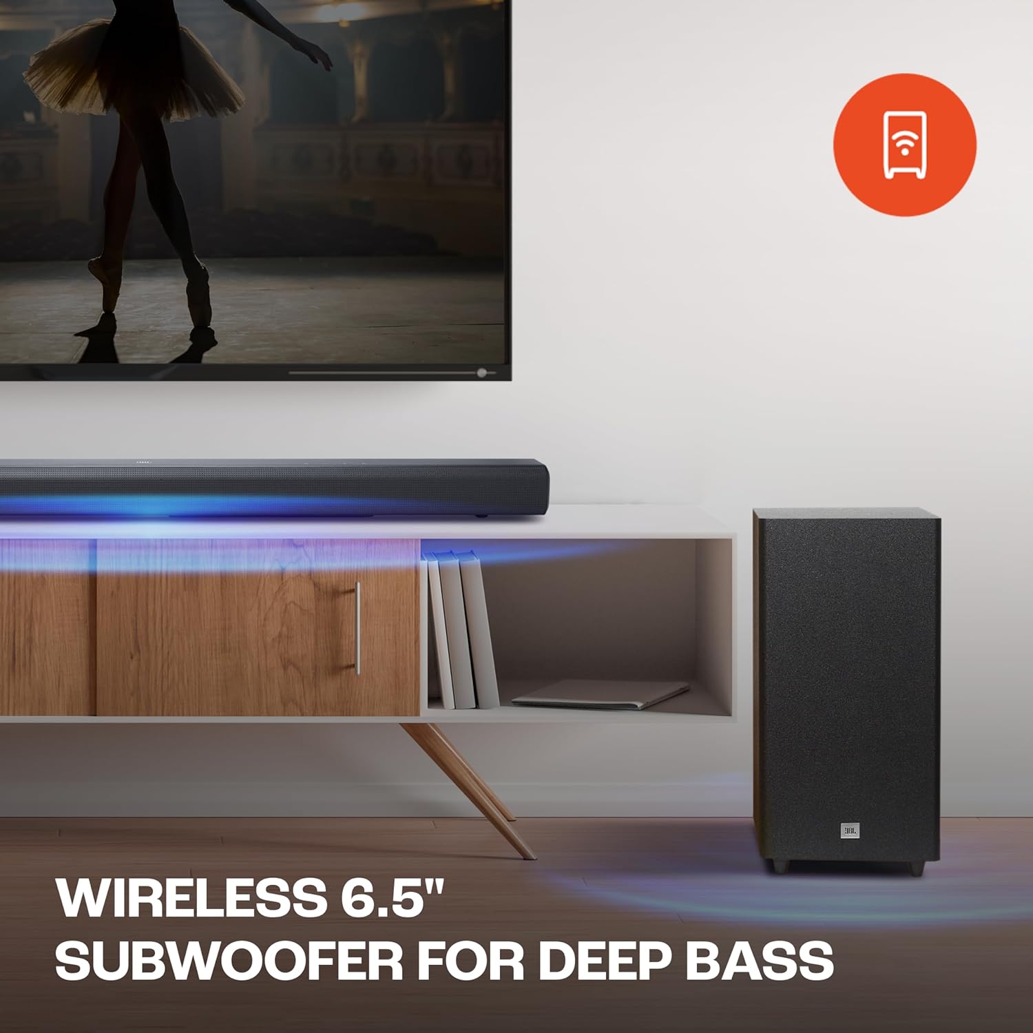 JBL Cinema SB590 Deep Bass, Dolby Atmos Soundbar with Wireless Subwoofer