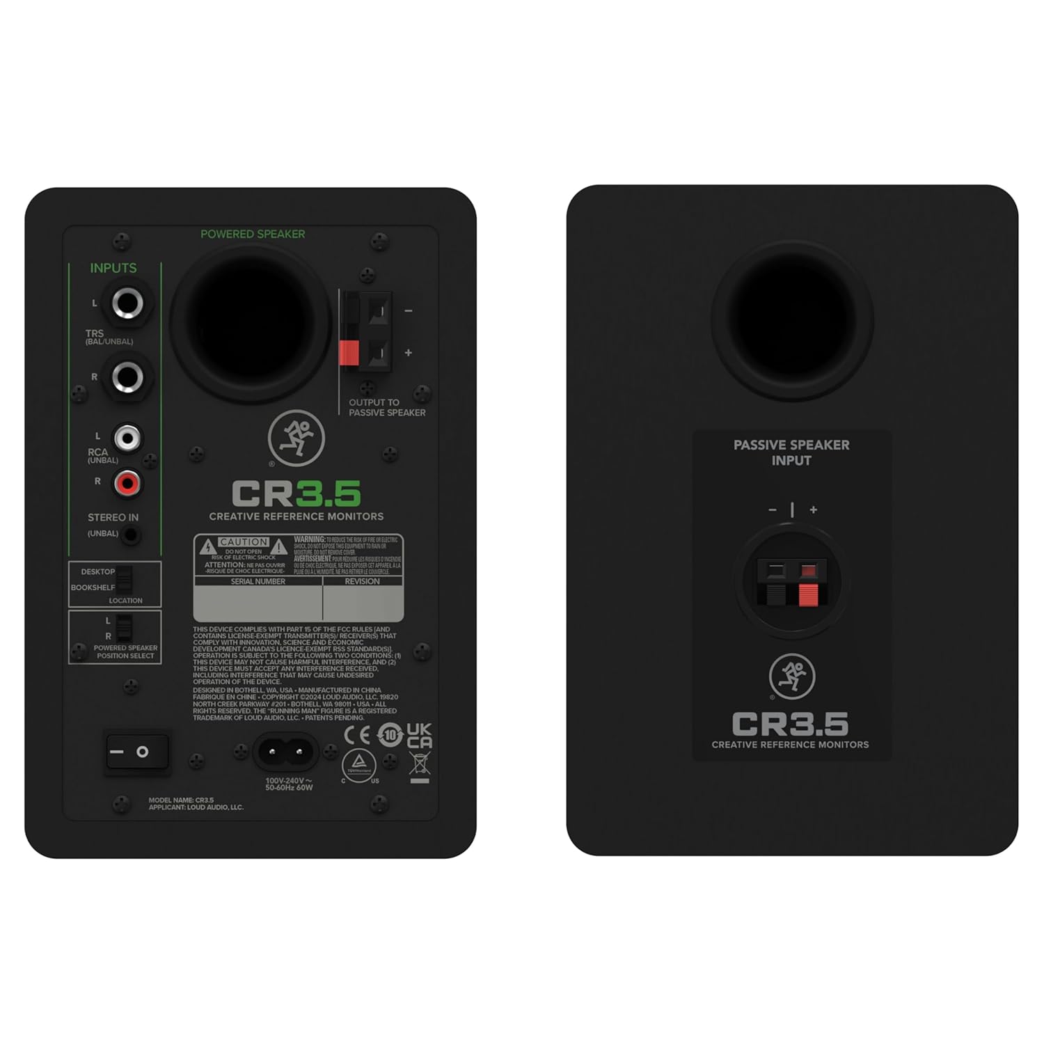 Mackie CR3.5 (3.5") 3rd Generation Powered Studio Monitors - Pair