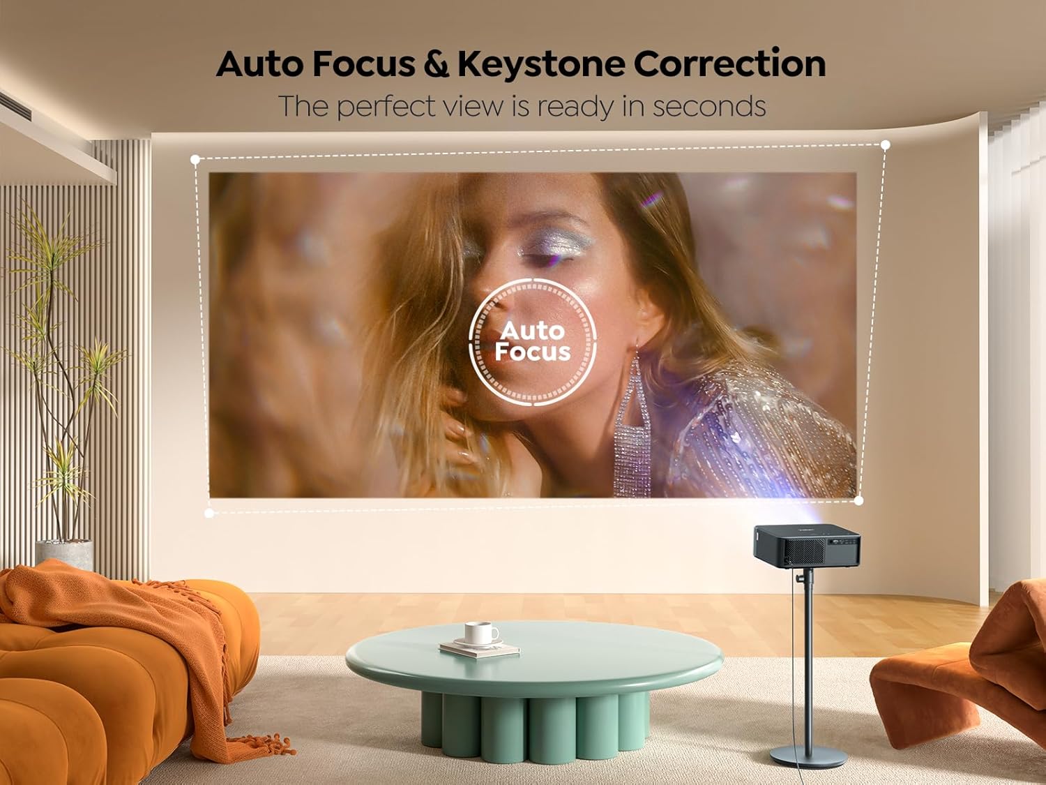 Yaber K2s 4K with Google TV,  WiFi 6 Bluetooth Projector, Native 1080P 4K Supported Outdoor Movie Projector with Netflix 7000+ Apps - Audiomaxx India