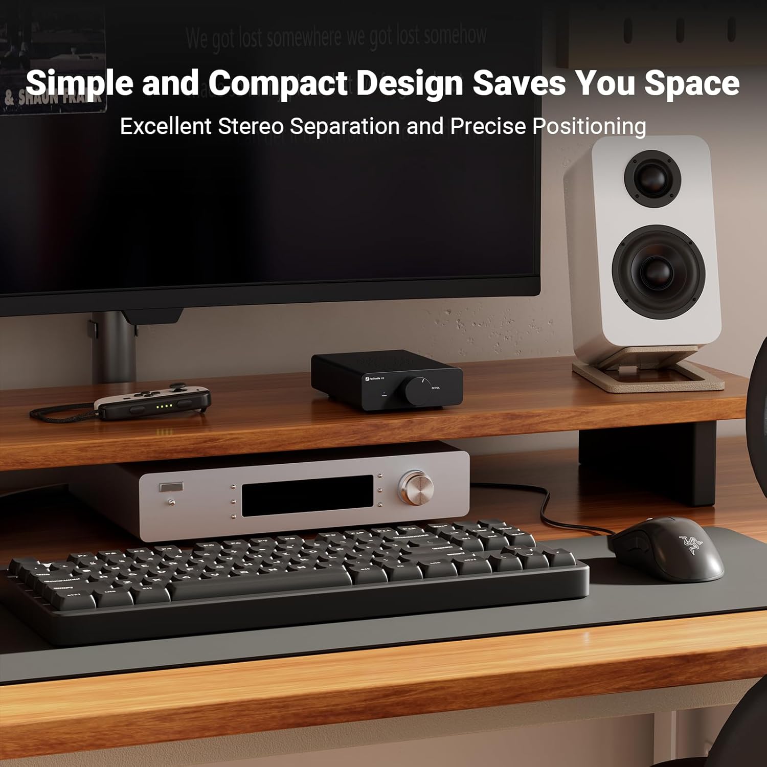 Fosi Audio V3 Stereo Class-D Power Amplifier with TPA3255 Chip, 300W × 2 Output, Compact Hi-Fi Design, and Audiophile-Grade Performance - Audiomaxx India