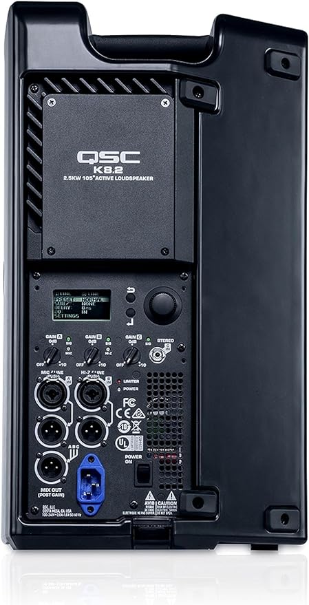 QSC K8.2 Powered PA Speaker 2,000W with 8" Low-frequency Driver and 1.4" High-frequency Driver -Each