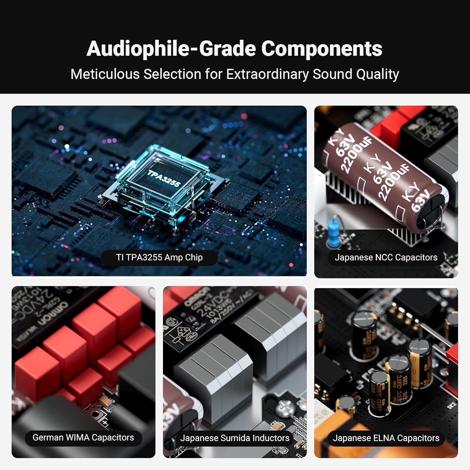 Fosi Audio ZA3 Balanced Stereo Power Amplifier with Dual Mono Design, High-Power Class-D Output, XLR/RCA Inputs, and Audiophile-Grade Performance - Audiomaxx India