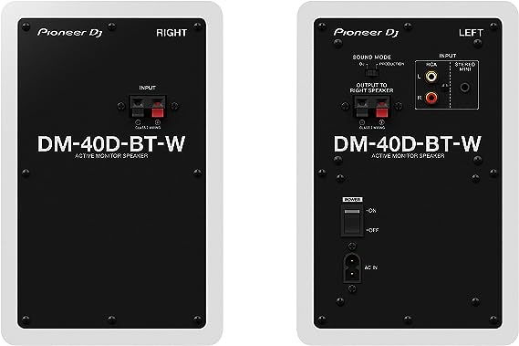 Pioneer DM40D-BT, 4" Two-Way Powered Desktop Monitor Speakers With Bluetooth - Pair