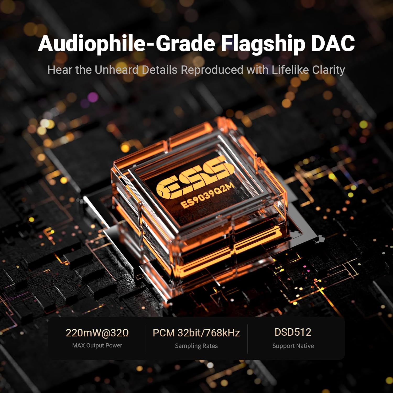 Fosi Audio DS3 Desktop DAC & Headphone Amplifier with USB-C, Optical Input, High-Resolution Audio Support, and Compact Hi-Fi Design - Audiomaxx India
