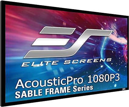 Elite ER100WH1 - 100 Inches Sable Frame B2 Series 3D 4K/8K UHD Fixed Frame Projection Screen - CineWhite