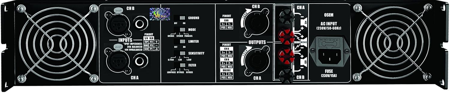 NX Audio DJ801 2-Channe Live Sound 1600W Power Amplifier - Each