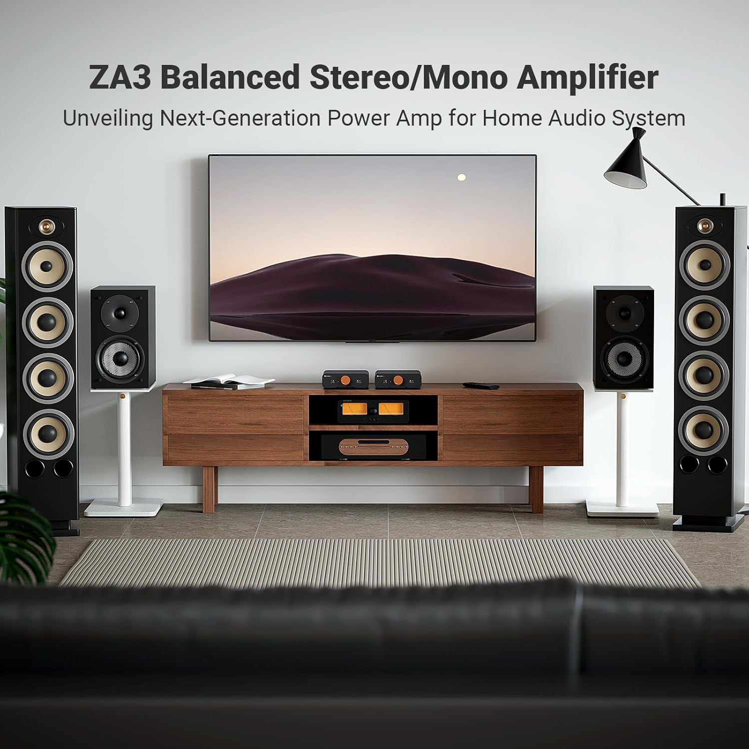Fosi Audio ZA3 Balanced Stereo Power Amplifier with Dual Mono Design, High-Power Class-D Output, XLR/RCA Inputs, and Audiophile-Grade Performance - Audiomaxx India