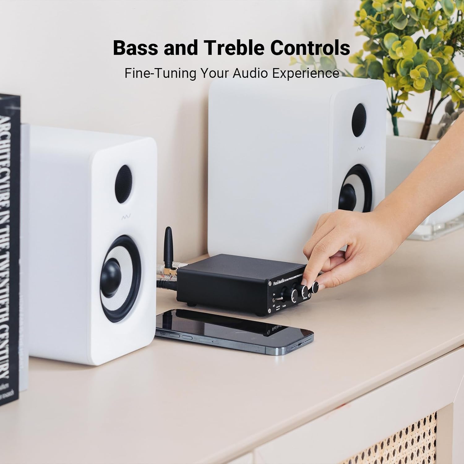 Fosi Audio BT20A Bluetooth Stereo Amplifier with Class-D Power, Wireless Streaming, and Compact Hi-Fi Performance for Home and Desktop Audio Systems - Audiomaxx India