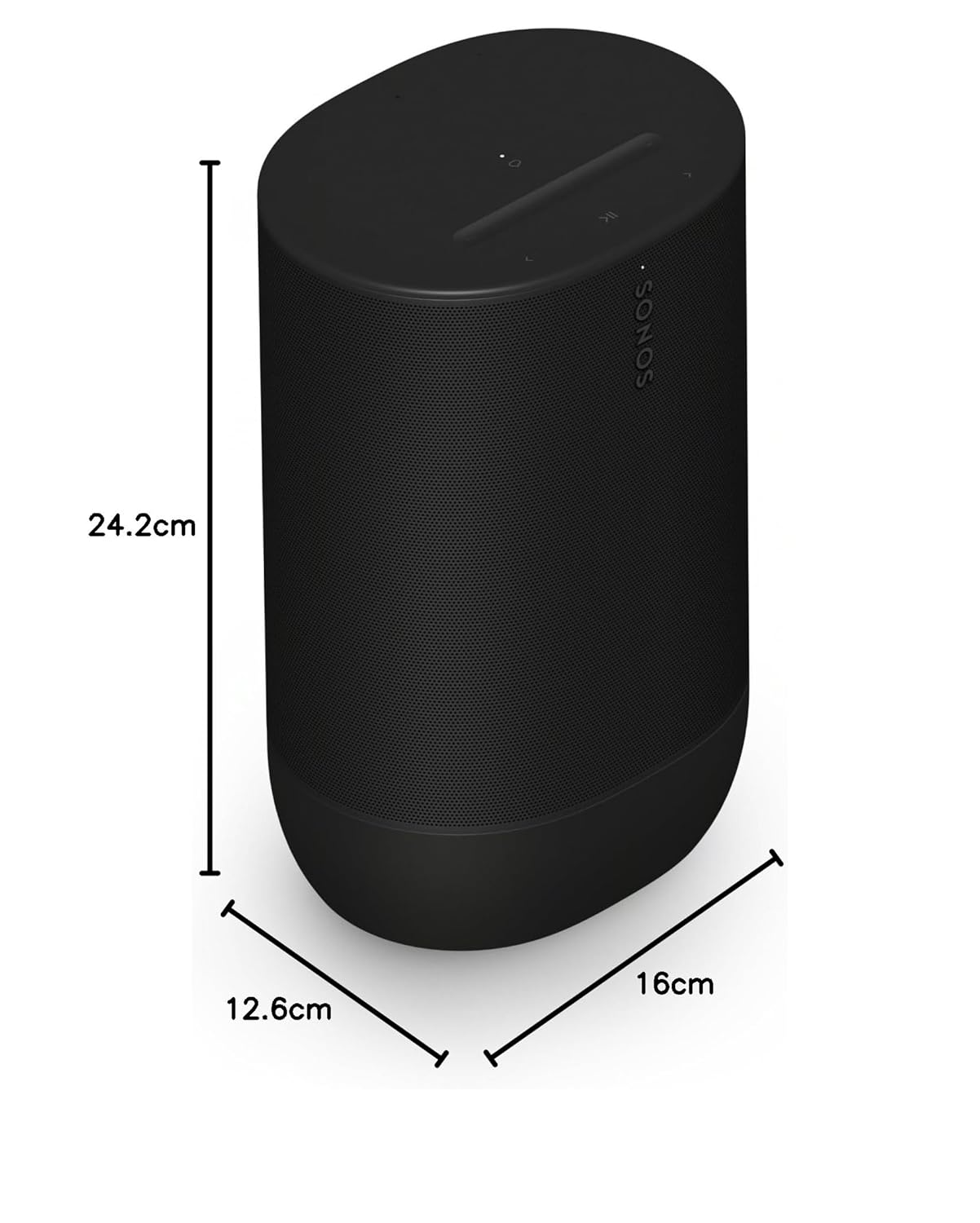Sonos Move 2 Portable Smart Wi-Fi Speaker – Weather-Resistant (IP56) with Built-In Alexa & Touch Controls – Each