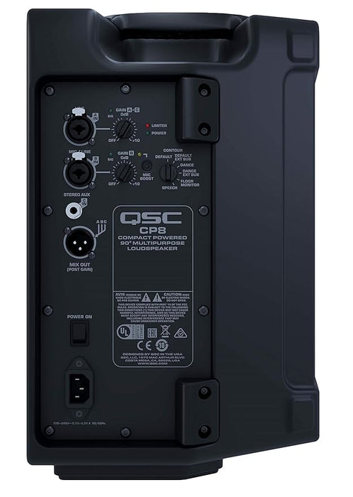 QSC CP8 8" 1000W Compact Powered Loudspeaker - Each
