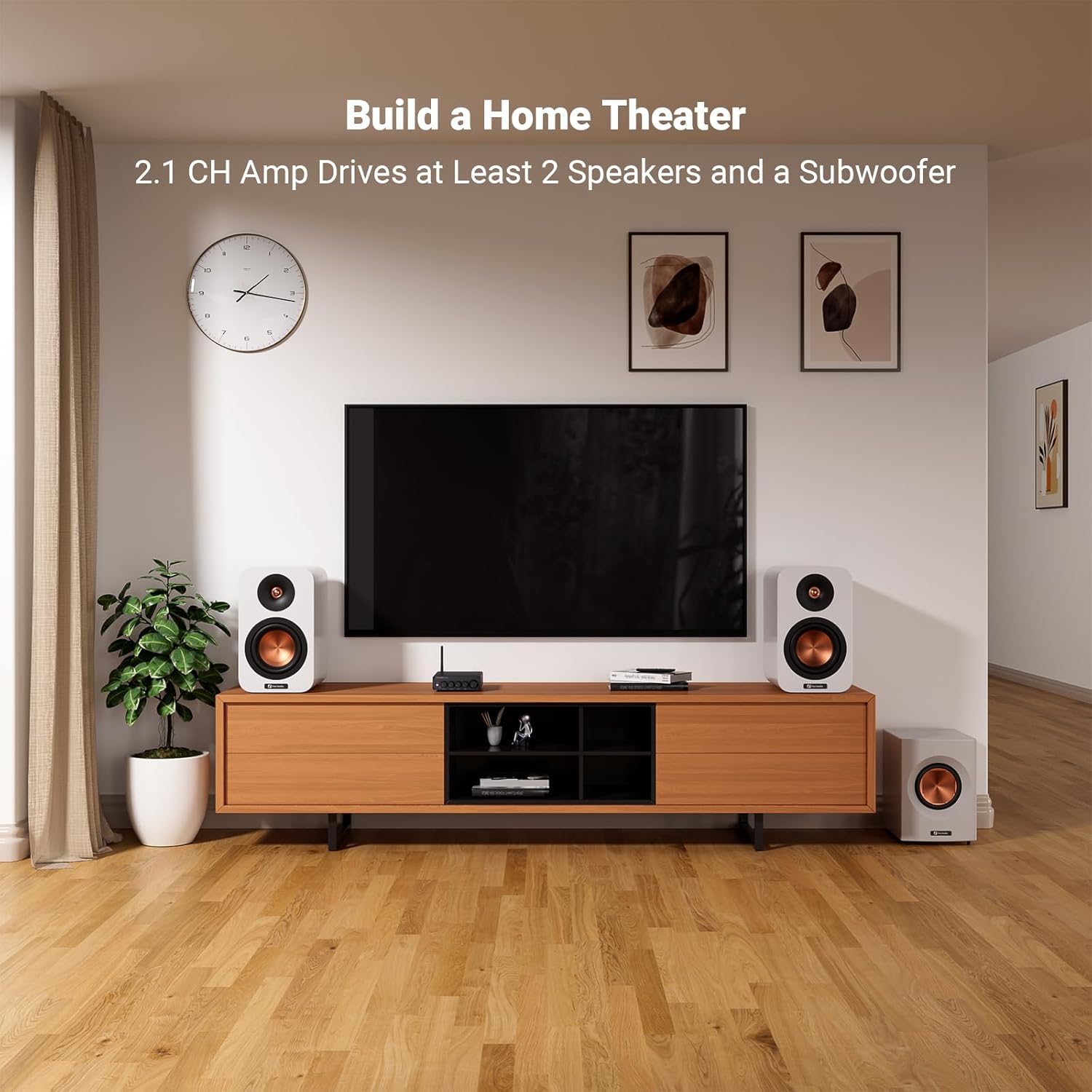 Fosi Audio BT30D Pro Bluetooth 5.0 2.1 Channel Class-D Amplifier with TPA3255 Chip, Subwoofer Output, and High-Power Performance - Audiomaxx India