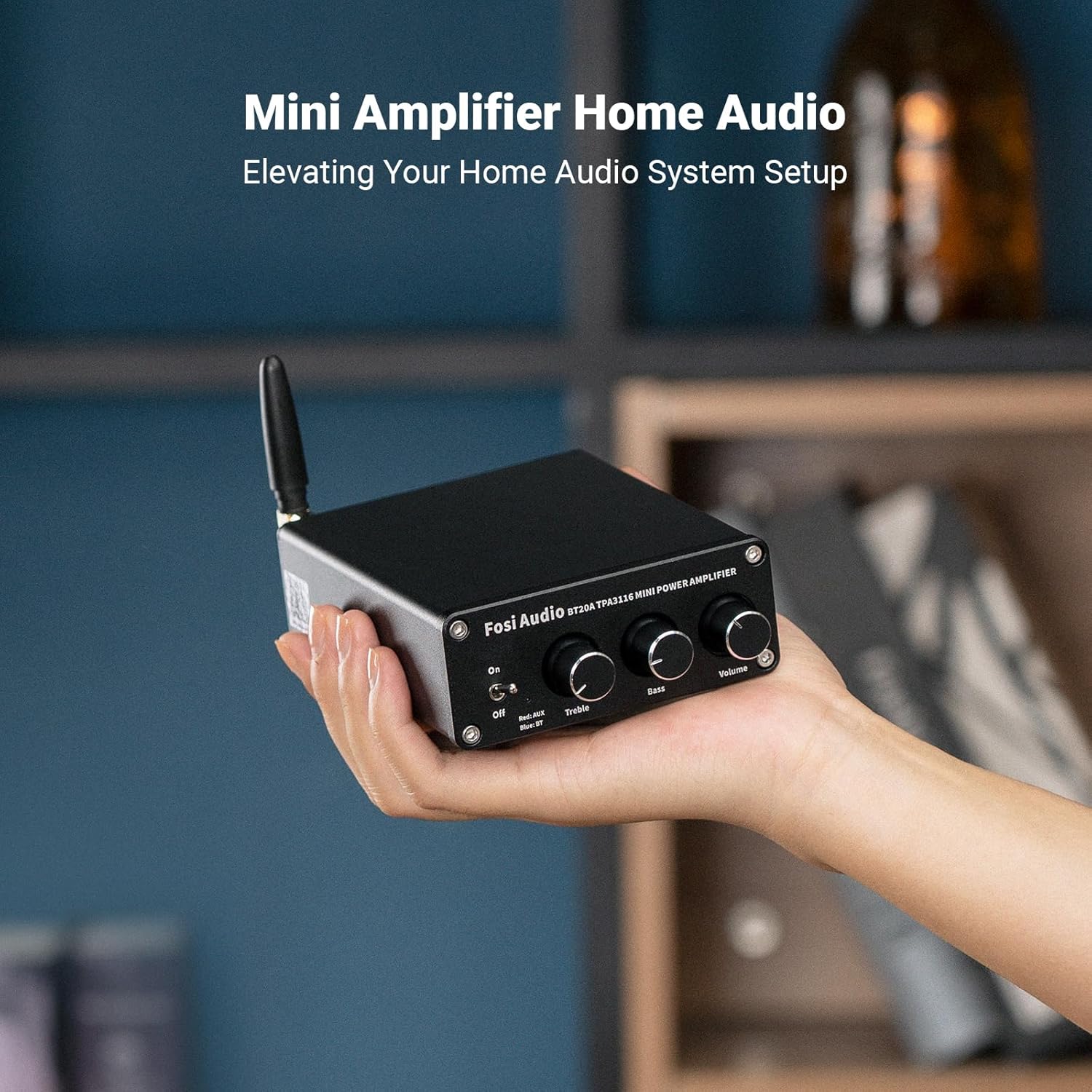 Fosi Audio BT20A Bluetooth Stereo Amplifier with Class-D Power, Wireless Streaming, and Compact Hi-Fi Performance for Home and Desktop Audio Systems - Audiomaxx India