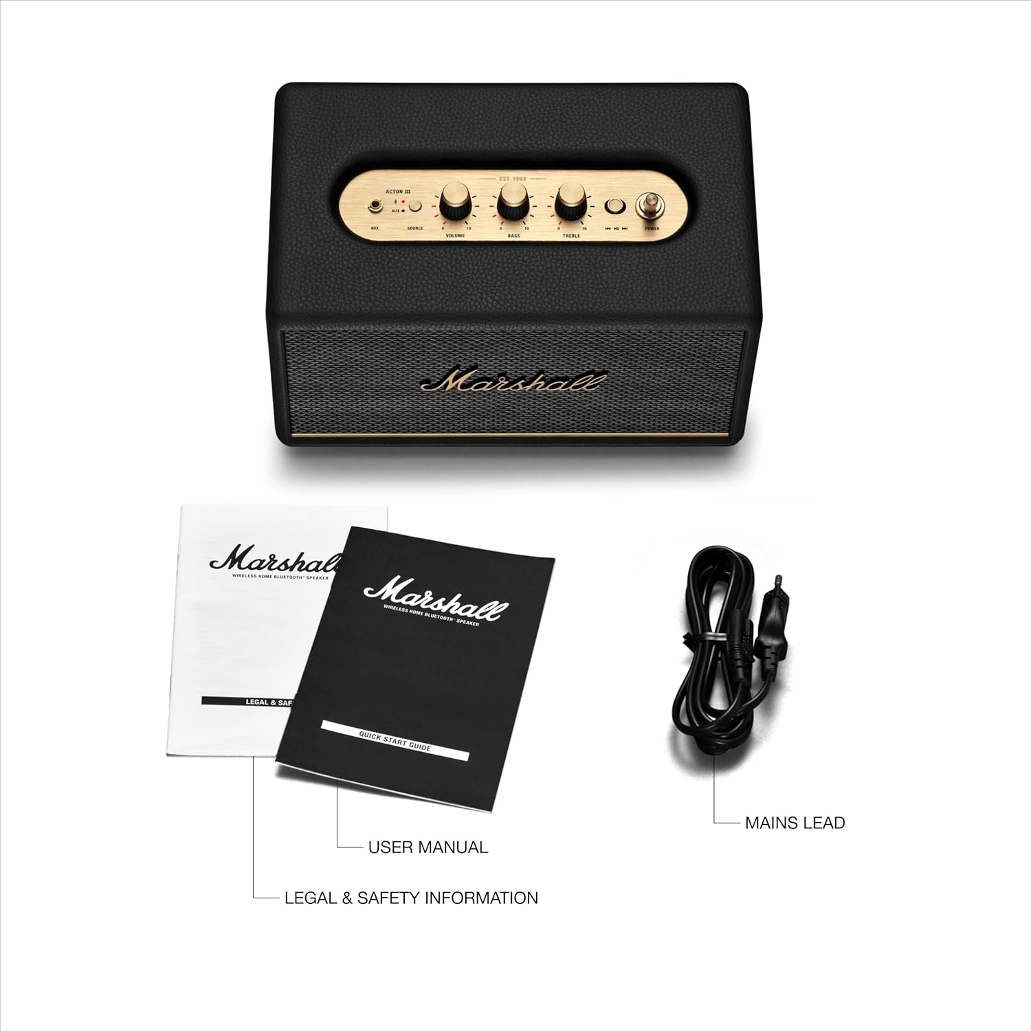 Marshall Acton III Wired Connectivity Stereo Home Speakers with Blueto