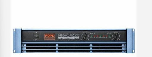 POPE MA‐7200, 2*1500 W RMS  @ 4Ω 2U Power Amplifier / Analog Inputs