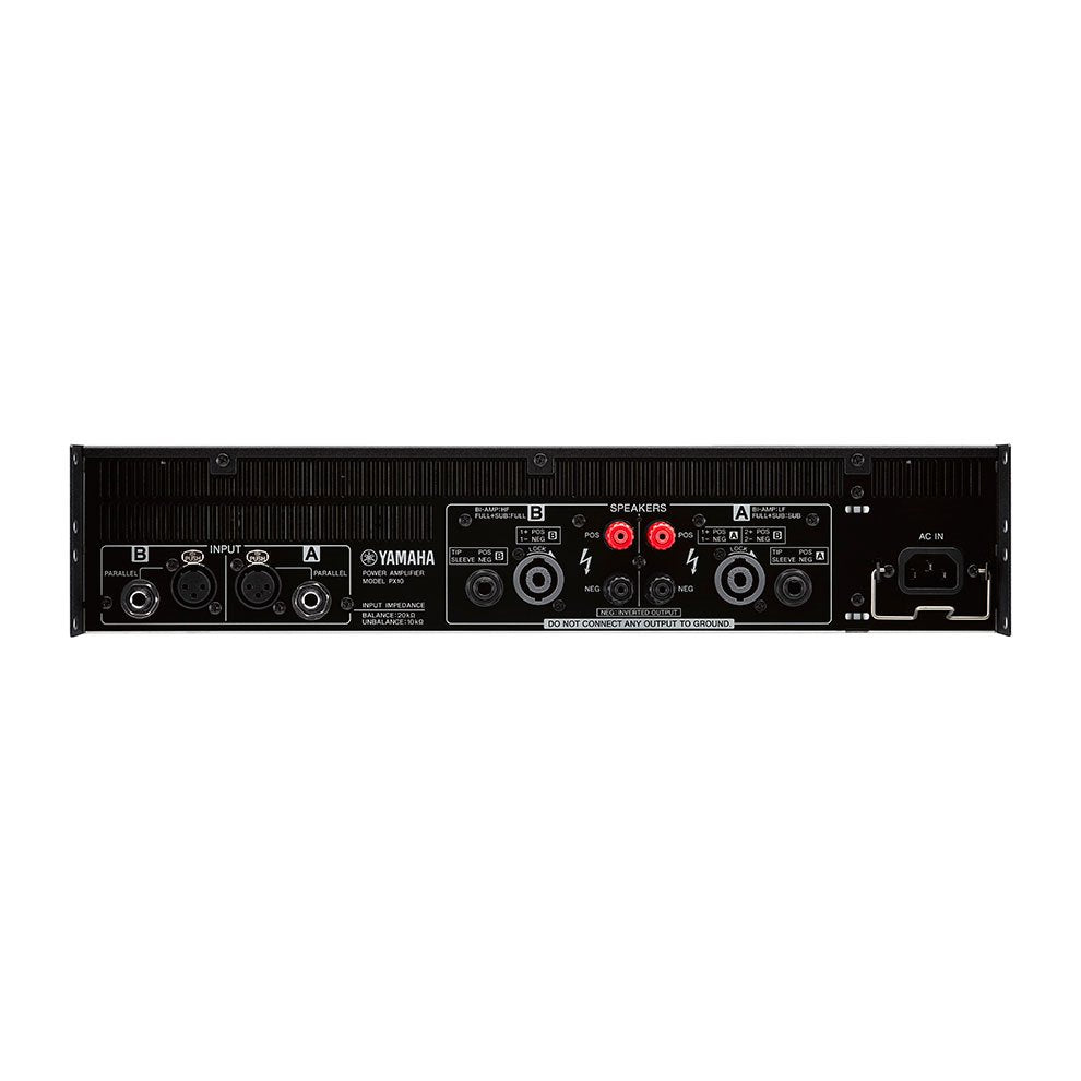 Yamaha PX10 1200W 2-Channel Power Amplifier 2-Ch Power Amplifier with EQ, Filter, Crossover, Delay, and Limiter Functions - Each