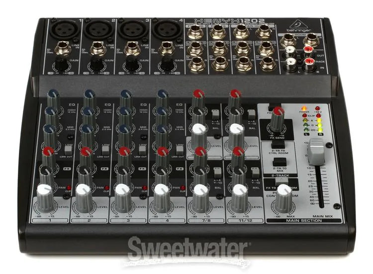 Behringer Xenyx 1202 Premium 12-Input 2-Bus Mixer with XENYX Mic Preamps and British EQ