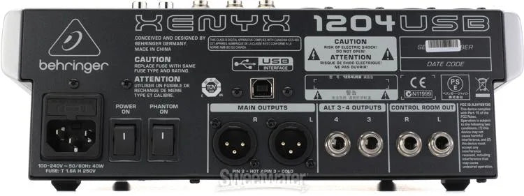 Behringer Xenyx 1204USB Premium 12-Input Mixer with USB/Audio Interface