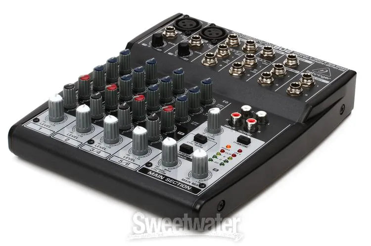 Behringer Xenyx 802 Premium 8-Input 2-Bus Mixer with XENYX Mic Preamps and British EQ