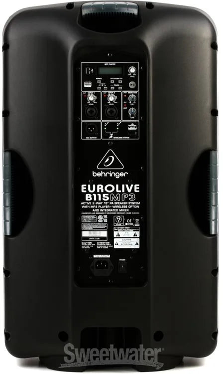 Behringer EUROLIVE B115MP3 1000W 15 Inch Powered Speaker - Each