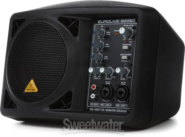 Behringer EUROLIVE B205D 150W 5.25 Inch Powered Monitor Speaker - Each