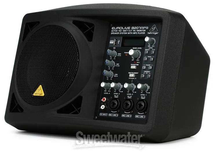 Behringer EUROLIVE B207MP3 150W 6.5 Inch Personal PA/Monitor Powered Speaker - Each