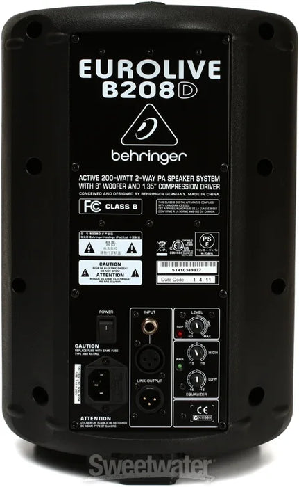 Behringer EURPLIVE B208D 200W 8 Inch Powered Speaker Each