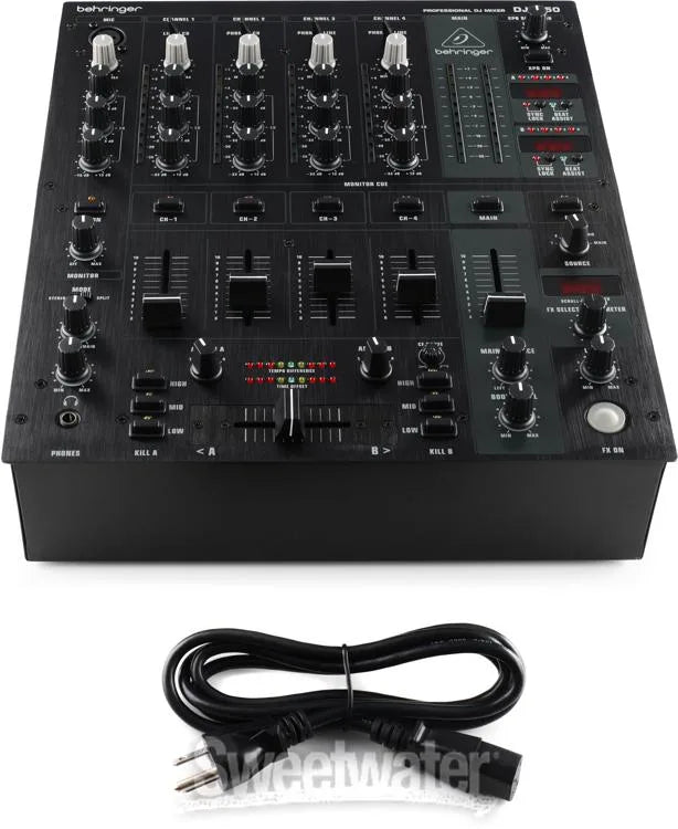 Behringer Pro Mixer DJX750 Professional 5-Channel DJ Mixer with Advanced Digital Effects and BPM Counter