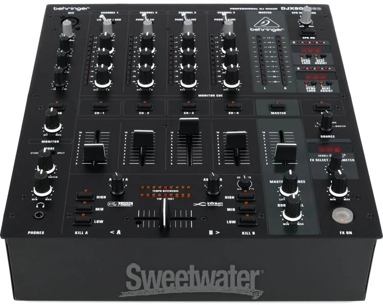 Behringer Pro Mixer DJX900USB Professional 5-Channel DJ Mixer with INFINIUM 'Contact-Free' VCA Crossfader, Advanced Digital Effects and USB/Audio Interface