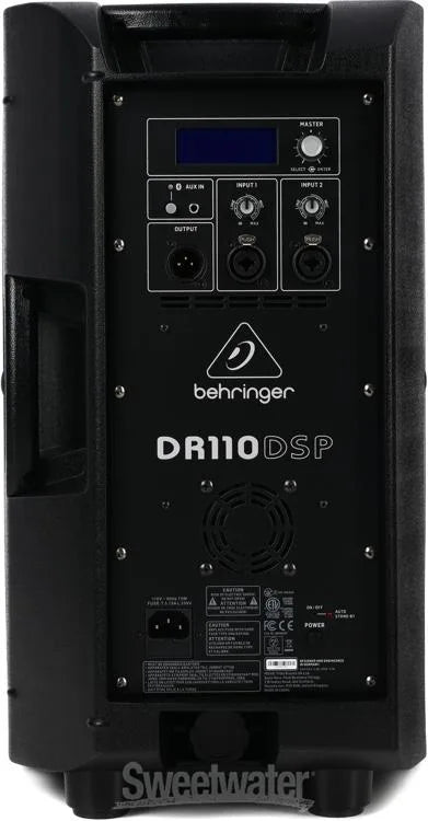 Behringer DR110DSP 1000W 10 Inch Powered Speaker With Bluetooth, DSP And 2-Ch Mixer- Each