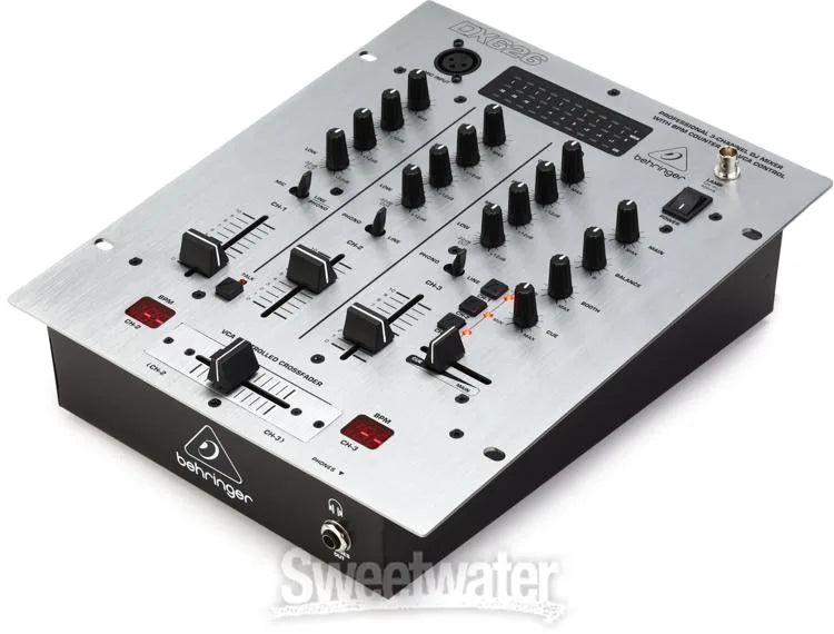 Behringer Pro Mixer DX626 Professional 3-Channel DJ Mixer with BPM Cou