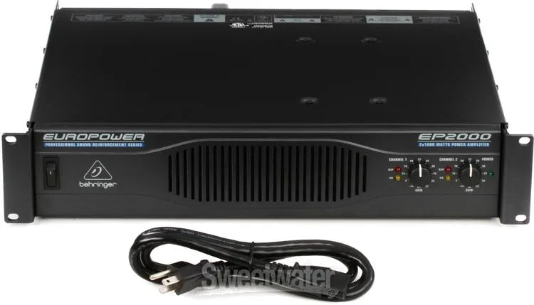 Behringer Europower EP2000 Professional 2000W Stereo Power Amplifier with ATR (Accelerated Transient Response) Technology