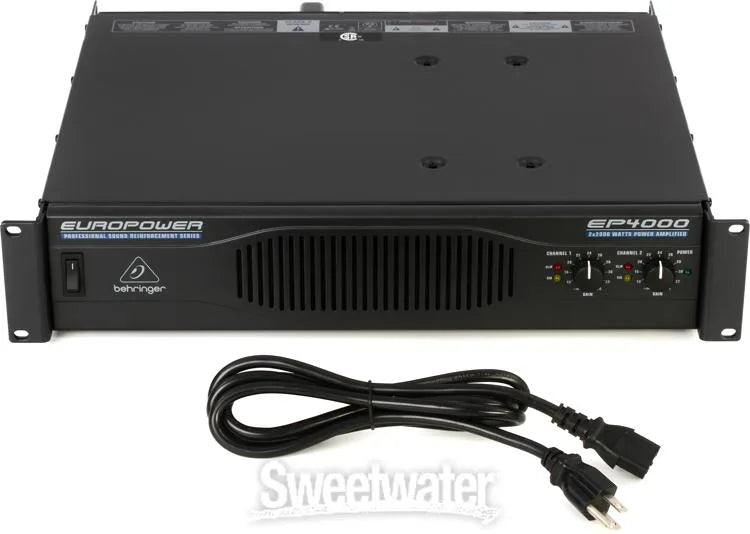 Behringer Europower EP4000 Professional 4000W Stereo Power Amplifier with ATR (Accelerated Transient Response) Technology