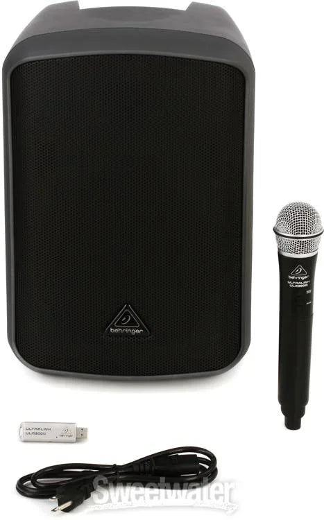 Behringer EUROPORT MPA200BT 200W Portable Powered Speaker with Battery Bluetooth and Handheld Wireless Microphone