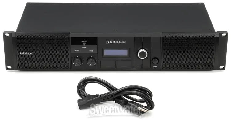 Behringer NX1000D Ultra-Light 1000w Class-D Power Amplifier with DSP and SmartSense Loudspeaker Impedance Compensation