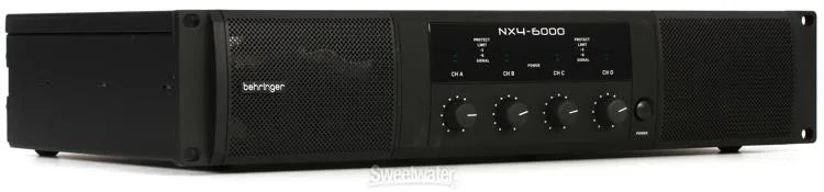 Behringer NX4-6000W 4-Ch. Ultra-Lightweight Class-D Power Amplifier with SmartSense Loudspeaker Impedance Compensation