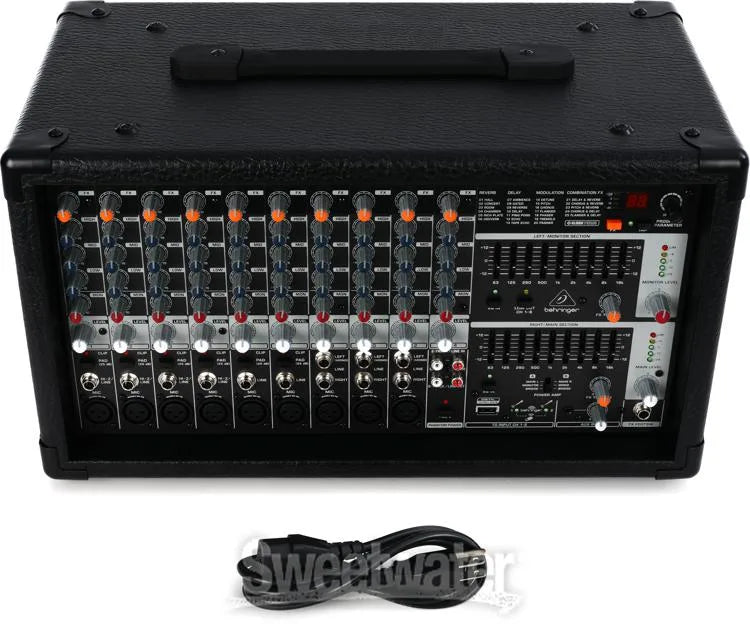 Behringer EUROPOWER PMP2000D 2000W 14Channel Powered Mixer with Klark