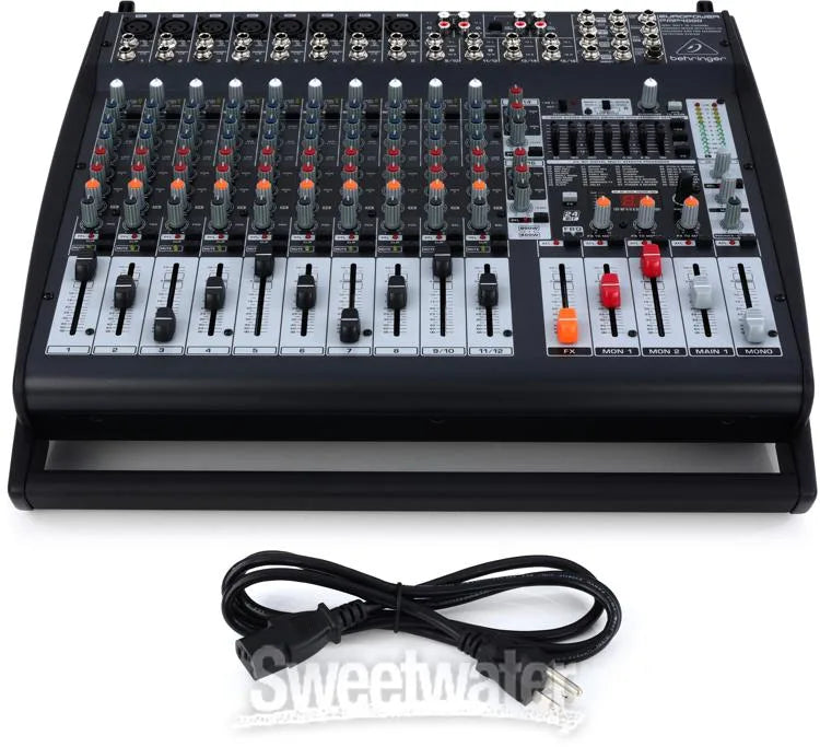 Behringer Europower PMP4000 1600W 16-Channel Powered Mixer with Multi-FX Processor and FBQ Feedback Detection System