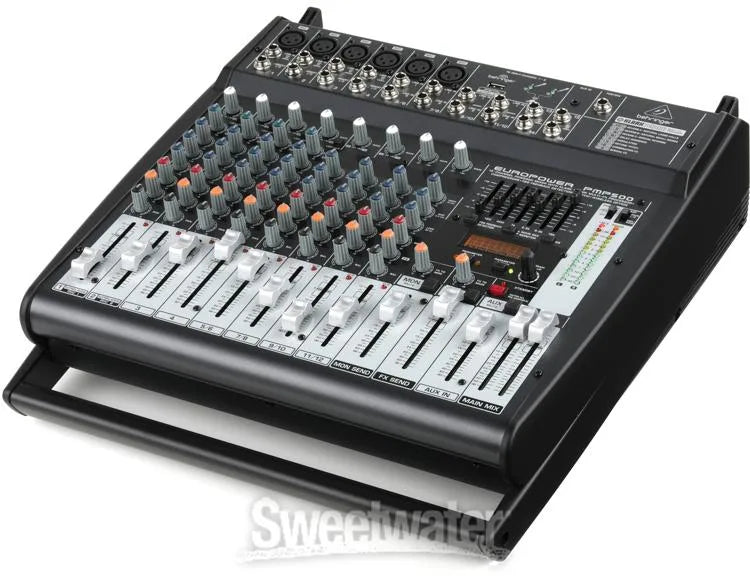 Behringer Europower PMP500 12-Channel 500W Powered Mixer With Klark Teknik Multi-FX Processor, Compressors, FBQ Feedback Detection System and Wireless Option