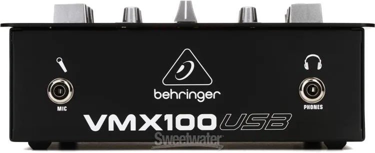 Behringer Pro Mixer VMX100USB Professional 2 Channel DJ Mixer with USB/Audio Interface, BPM Counter and VCA Control