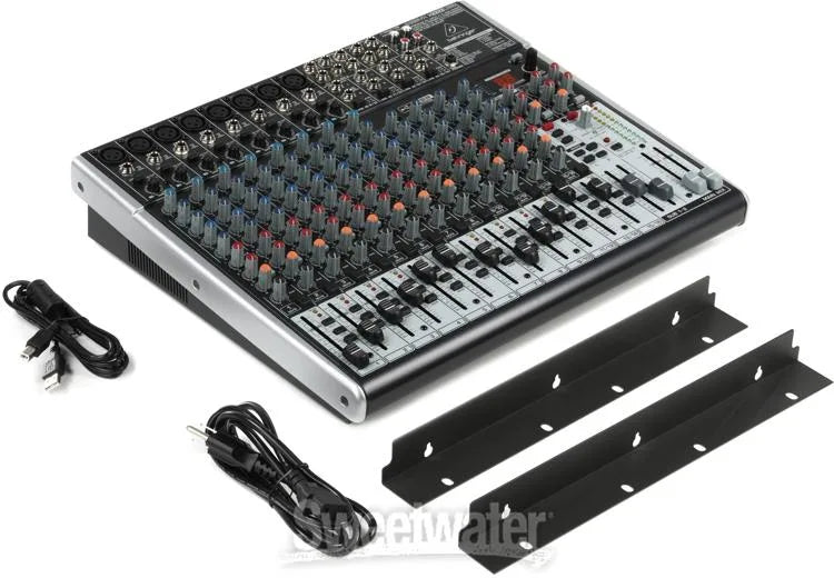 Behringer Xenyx X2222USB Premium 22-Input 2/2-Bus Mixer with XENYX Mic Preamps and Compressors, British EQ, 24-Bit Multi-FX Processor and USB/Audio Interface